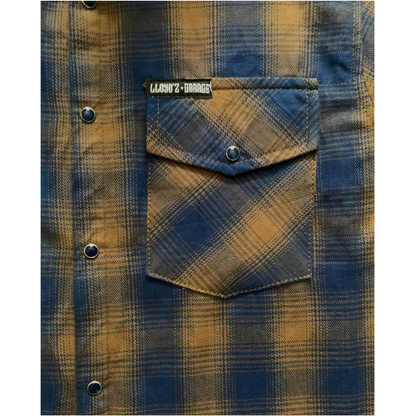 Lloyd'z Garage Flannel Shirts, Blue/Brown- Mens